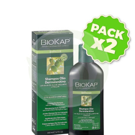 Pack 2x Champu-Aceite Dermo Calmante 200 Ml Biokap