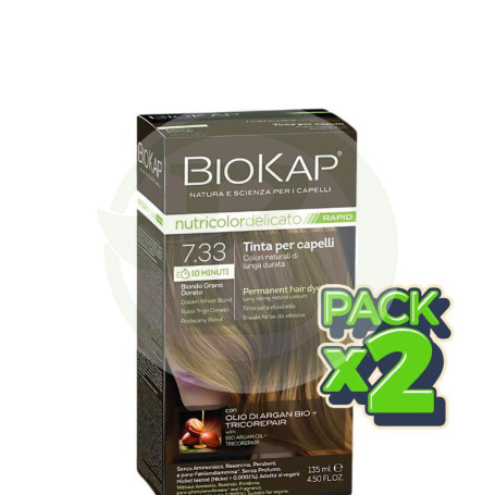 Pack 2x Rapid Delicato 7.33 Rubio Trigo Dorado 135Ml Biokap