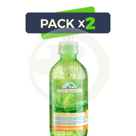 Pack 2x Gel Aloe Vera y Argán 300Ml. Corpore Sano