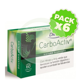 Pack 6x Carboactiv 60 Cápsulas Dietisa