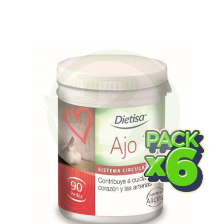 Pack 6x Ajo 1 90 Perlas Dietisa