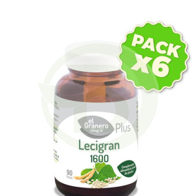 Pack 6x Lecigran 1600 (Lecitina de Soja) 90 Perlas El Granero