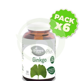 Pack 6x Ginkgo Biloba 90 Cápsulas El Granero