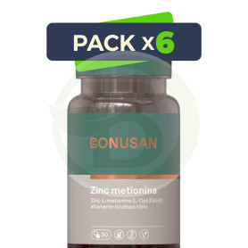 Pack 6x Zincmetionina 15Mg. 90 Tabletas Bonusan