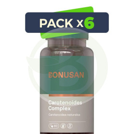 Pack 6x Carotenoides Complejo 60 Cápsulas Bonusan