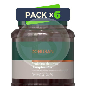 Pack 6x Proteína de Arroz Plus 500Gr. Bonusan