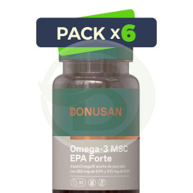 Pack 6x Omega 3 Msc Epa 30 Cápsulas Bonusan