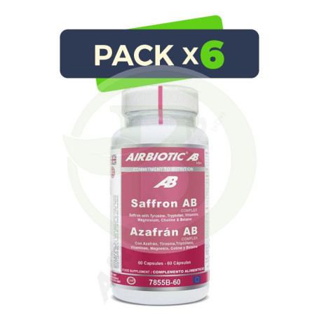 Pack 6x Azafrán Ab Complex 60 Cápsulas Airbiotic