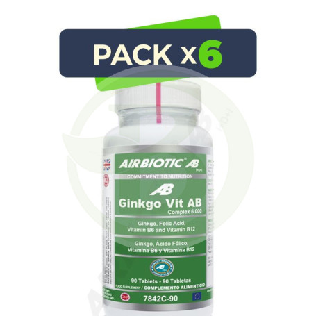 Pack 6x Ginkgo-Vit Complex 6.000 90 Tabletas Airbiotic