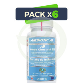 Pack 6x Castaño De Indias Ab Complex 60 Cápsulas Airbiotic