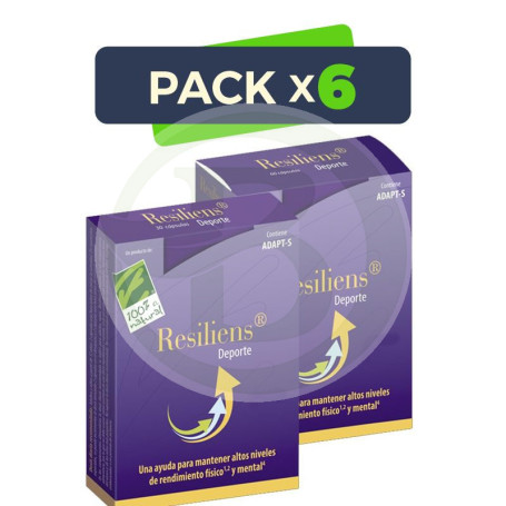 Pack 6x Resiliens Deporte 30 Cápsulas 100% Natural