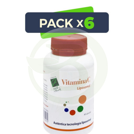 Pack 6x Vitamina C Liposomal 90 Cápsulas Cienporcien Natural
