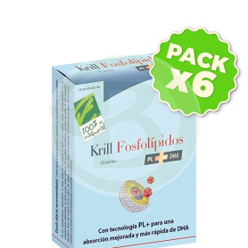 Pack 6x Krill Fosfolípidos Pl+Dha 30 Perlas 100% Natural