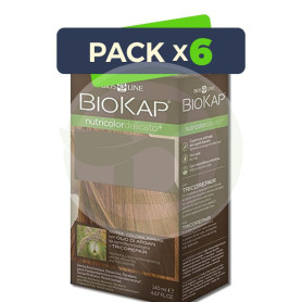 Pack 6x Tinte Nutricolor Delicato 8.03 Rubio Claro Natural 140Ml. Biokap