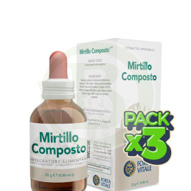 Pack 3x Mirtillo Composto 25Gr. Forza Vitale
