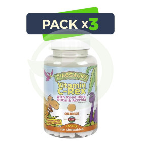 Pack 3x Vitamina C Rex 100 Dinosaurios Masticables Kal