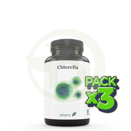 Pack 3x Chlorella 400 Mg 90 Comp Ebers