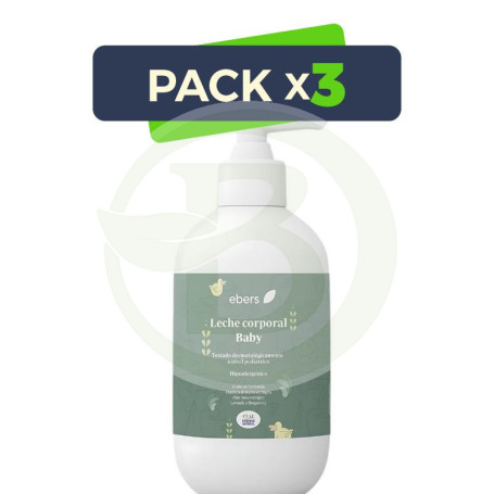 Pack 3x Leche Corporal Baby 250 Ml Ebers