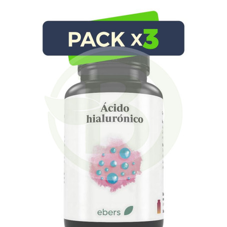 Pack 3x Ácido Hialuronico 50Mg 60 Comprimidos Ebers