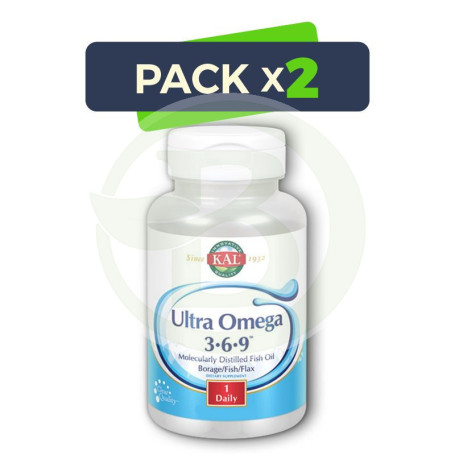 Pack 2x Ultra Omega 3-6-9 50 Perlas Kal