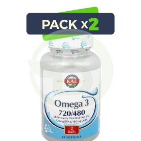 Pack 2x Omega 3 720/480 60 Perlas Kal