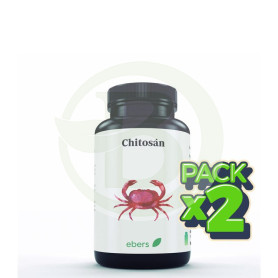 Pack 2x Chitosan 400 Mg 60 Cáps Ebers