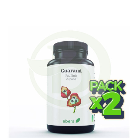 Pack 2x Guarana 500 Mg 60 Cáps Ebers