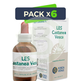 Pack 6x Les Castanea Vesca (Castaño) 50Ml. Forza Vitale