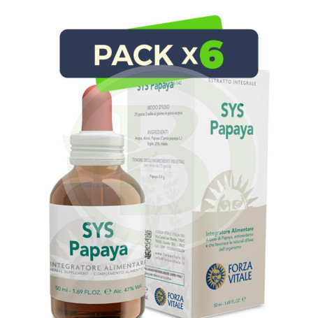 Pack 6x SYS Papaya 50Ml. Forza Vitale