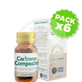 Pack 6x Carbone Composto 60 Comprimidos Forza Vitale