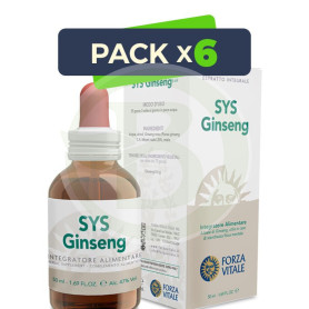 Pack 6x SYS Ginseng Rosso 50Ml. Forza Vitale