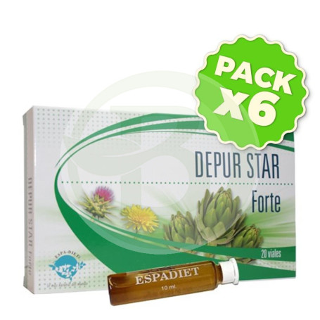 Pack 6x Depur Star Forte 20 Viales 10Ml. Espadiet