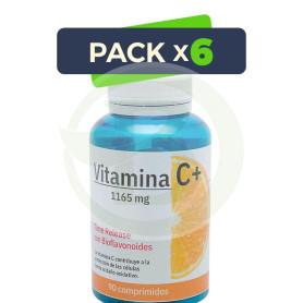 Pack 6x Vitamina C+ Bioflavonoides 90 Comprimidos Espadiet