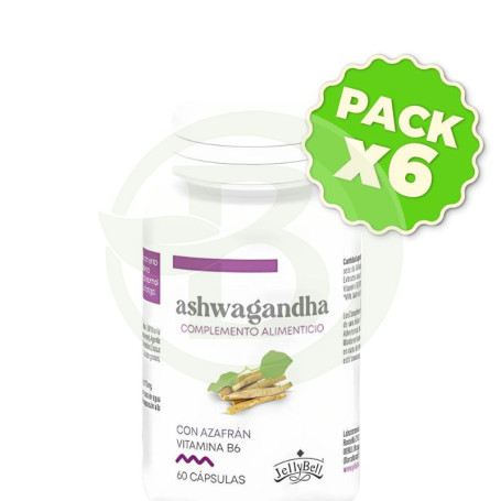 Pack 6x Aswagandha 60 Cápsulas Jellybell