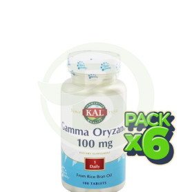 Pack 6x Gamma Oryzanol 100Mg. 100 Tabletas Kal