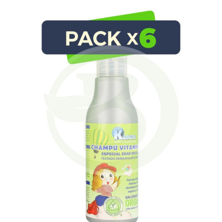 Pack 6x Champu Vitaminado Especial Edad Escolar 1Lt. Kunda