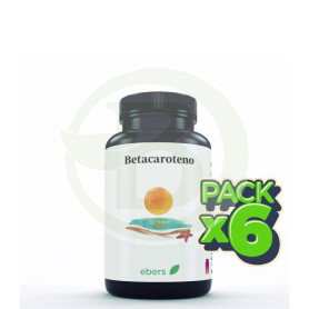 Pack 6x Betacaroteno 10.000 U.I. 60 Cáps Ebers