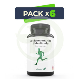 Pack 6x Colágeno Marino Hidrolizado 750 Mg 100 Comp Ebers