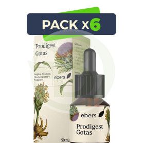 Pack 6x Prodigest Gotas 50 Ml Ebers
