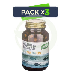 Pack 3x Óleo de Fígado Bacalau 120 Pérolas Santiveri