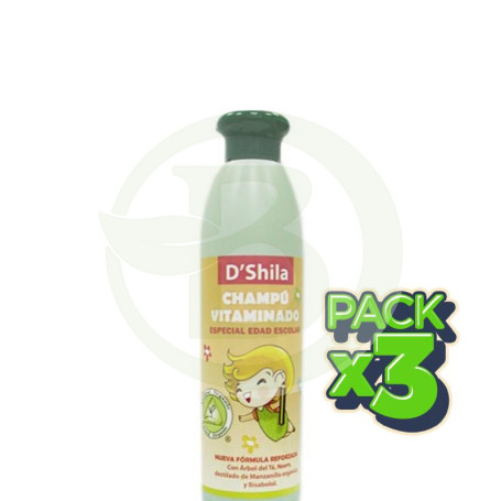 Pack 3x Champú Vitaminado Edad Escolar 250Ml Shila