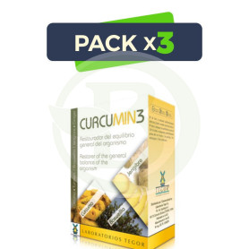 Pack 3x Curcumin3 30 Comprimidos Tegor