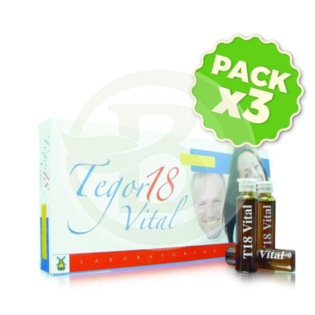 Pack 3x Tegor 18 Vital 10 Viales Tegor