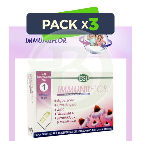 Pack 3x Immunilflor 30 Cápsulas Esi - Trepat Diet