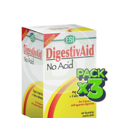 Pack 3x Digestivaid No Acid 60 Tablets ESI - Trepat Diet