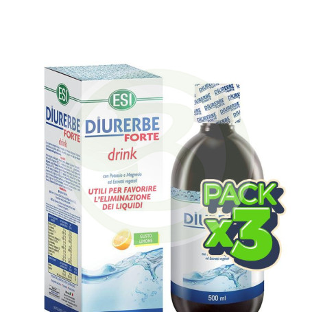 Pack 3x Diurerbe Forte Fluido Limón 500Ml. ESI - Trepat Diet