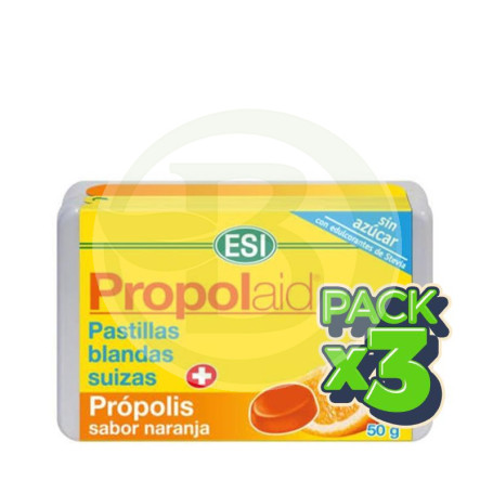 Pack 3x Propolaid Pastilla Suiza de Naranja 50Gr. Esi