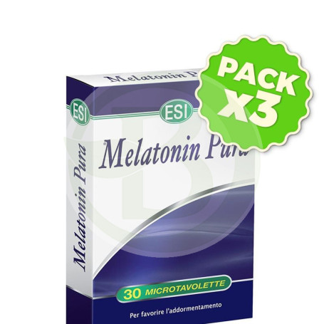 Pack 3x Melatonina 30 Tabletas 1Mg. ESI - Trepat Diet
