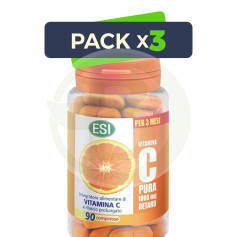 Pack 3x Puro retardo de vitamina C 90 comprimidos ESI