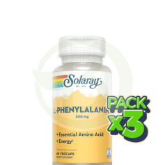 Pack 3x L-fenilalanina 500Mg. 60 Cápsulas Solaray